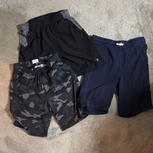 Old Navy boys Black, Camouflage, and Navy Athletic Shorts